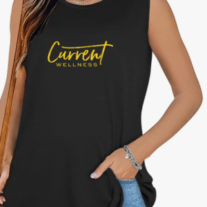 Black and Gold Flowy Tank